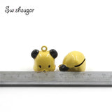 Enamel Cartoon Animal Jingle Bell Charms Necklace Pendant