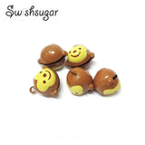 Enamel Monkey Head Jingle Bell Charms Holiday Gift Favor