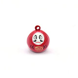 Enamel Cartoon Daruma Doll Jingle Bell Charm DIY Jewelry Craft Findings