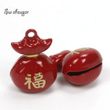 Enamel Cartoon Lucky Bag Metal Bell Charms Cat Pet Pendant Necklace