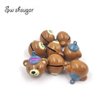 Enamel Cartoon Metal Bear Craft Jingle Bell Charms for Party Birthday Decoration