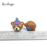 Enamel Cartoon Metal Bear Craft Jingle Bell Charms for Party Birthday Decoration