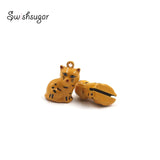 Enamel Cartoon Jingle Bell Charms Pet Dog Cat Necklace Pendant