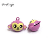 Enamel Monkey Jingle Bell Charms DIY Jewelry Craft Findings