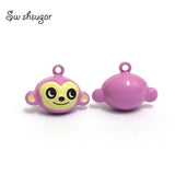 Enamel Monkey Jingle Bell Charms DIY Jewelry Craft Findings