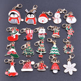 Enamel Christmas Tree Snowflake Charms Xmas Wreath Pendant DIY Necklaces