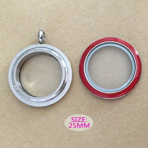 Enamel Colors Screw Stainless Steel Floating Locket for Women Jewelry