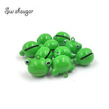 Enamel Copper Frog Head Bell Charms Pet Necklace Pendant