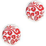 Enamel Cufflinks 27 Designs Men Epoxy Cuff Links Flowers Red Purple Colors