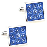 Enamel Cufflinks 27 Designs Men Epoxy Cuff Links Flowers Red Purple Colors