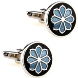 Enamel Cufflinks 27 Designs Men Epoxy Cuff Links Flowers Red Purple Colors