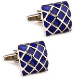 Enamel Cufflinks Men Epoxy Cuff Links Flowers Red Purple