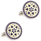 Enamel Cufflinks 27 Designs Men Epoxy Cuff Links Flowers Red Purple Colors
