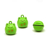 Enamel Frog Jingle Bell Charm Pendant Kids Keychain