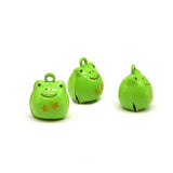 Enamel Frog Jingle Bell Charm Pendant Kids Keychain