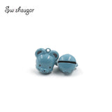 Enamel Metal Mouse Jingle Bell Charms For Bag Schoolbag Keychain Pendant