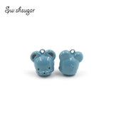 Enamel Metal Mouse Jingle Bell Charms For Bag Schoolbag Keychain Pendant