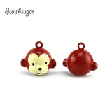 Enamel Monkey Copper Bell Charms Pet Pendant