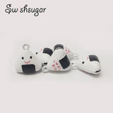 Enamel Sushi Cartoon Jingle Bell Charms Pendant
