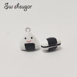 Enamel Sushi Cartoon Jingle Bell Charms Pendant