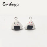 Enamel Sushi Cartoon Jingle Bell Charms Pendant