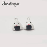 Enamel Sushi Cartoon Jingle Bell Charms Pendant