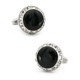 Round Crystal Cufflinks Brass Material Cuff Links & Retail