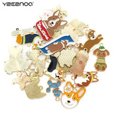 Enamel Dog Charms for Jewelry Making Mixed Corgi Poodle Teddy Shiba Animal Penda