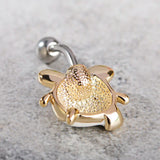 Animal Bear Belly Button Ring Gold-color Bikini Piercing