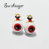 Enamel Eye Beads Jingle Bell Charms DIY Craft Jewelry Pendant Accessories Decor