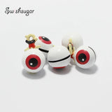 Enamel Eye Beads Jingle Bell Charms DIY Craft Jewelry Pendant Accessories Decor