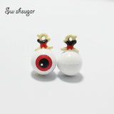 Enamel Eye Beads Jingle Bell Charms DIY Craft Jewelry Pendant Accessories Decor