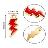 Enamel Flash Shape Charms Mixed Enamel Charms Pendants