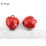 Enamel Heart Cartoon Copper Bell Charms Pendant