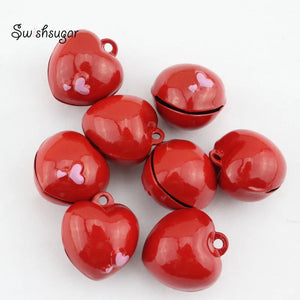 Enamel Heart Cartoon Copper Bell Charms Pendant