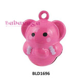 Enamel Hotpink Elephant Jingle Bells Indoor Christmas Ornament Craft