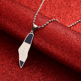 Enamel Map Flag Pendant Necklace Silver Jewelry