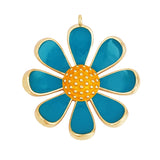 Enamel Flower Snail Balloon Charm, 18K Real Plated, Jewelry Supplies