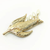 Enamel Lily of the Valley Brooch Metal Flower Brooches For Women Hijab Pins