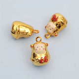 Lucky Monkey Jingle Bell Charm Pendant for Kids Bag Jewelry Gift