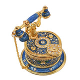 Enamel Ornaments Telephone Cloisonne Style Handicrafts Diamond Jewelry Organizer
