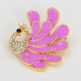 Enamel Peacock Brooch Jewelry For Women/men Scarf Wedding Gift