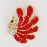 Enamel Peacock Brooch Jewelry For Women/men Scarf Wedding Gift