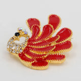 Enamel Peacock Brooch Jewelry For Women/men Scarf Wedding Gift