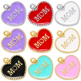 Enamel Pendants Metal Frame Necklace DIY Jewelry Accessories Letter Charms