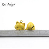 Enamel Pig Metal Animal Jingle Bell Charms Craft Jewelry Findings Accessories