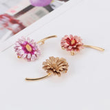 Enamel Pink Daisy Brooch Flower Pin Women Mom Gift Accessories