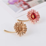 Enamel Pink Daisy Brooch Flower Pin Women Mom Gift Accessories