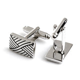 Enamel Plated Copper Cufflinks Men Silver Cufflinks Wedding Gift