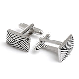 Enamel Plated Copper Cufflinks Men Silver Cufflinks Wedding Gift